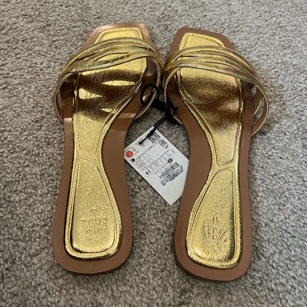 Gold Zara Sandals